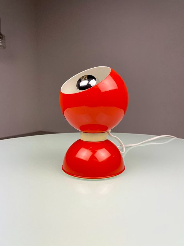 Vintage eyeball lamp - Space age table light - Reggiani Depositato 70's orange panton age - pop art echtvintage echt real