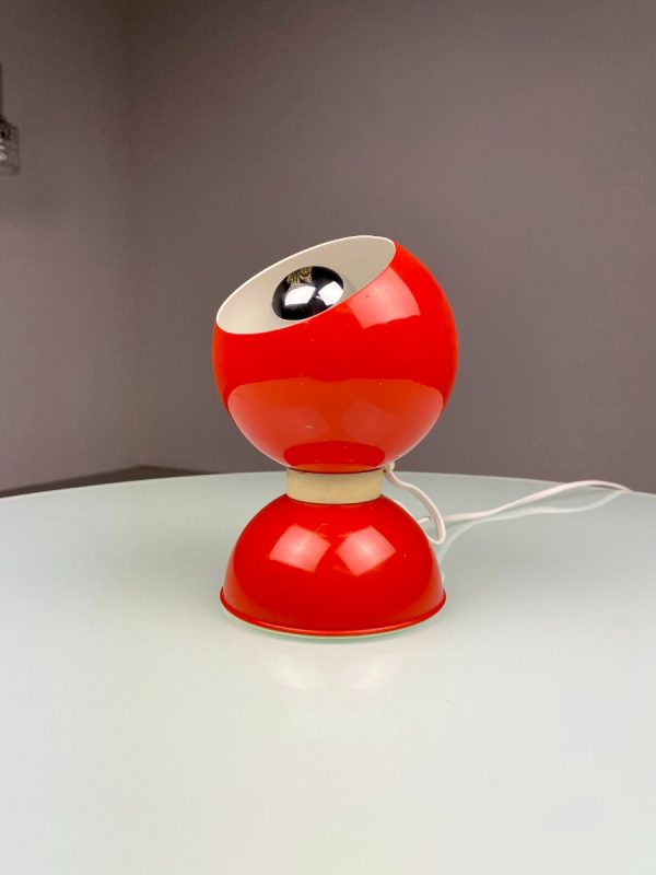 Vintage eyeball lamp - Space age table light - Reggiani Depositato 70's orange panton age - pop art echtvintage echt real
