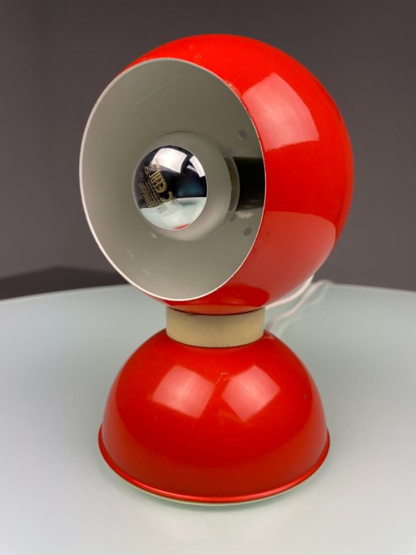 Vintage eyeball lamp - Space age table light - Reggiani Depositato 70's orange panton age - pop art echtvintage echt real