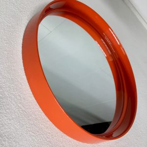 Orange Space age mirror