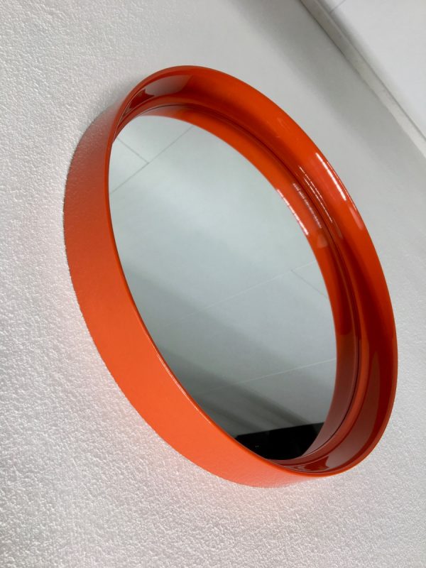 Orange Space age mirror
