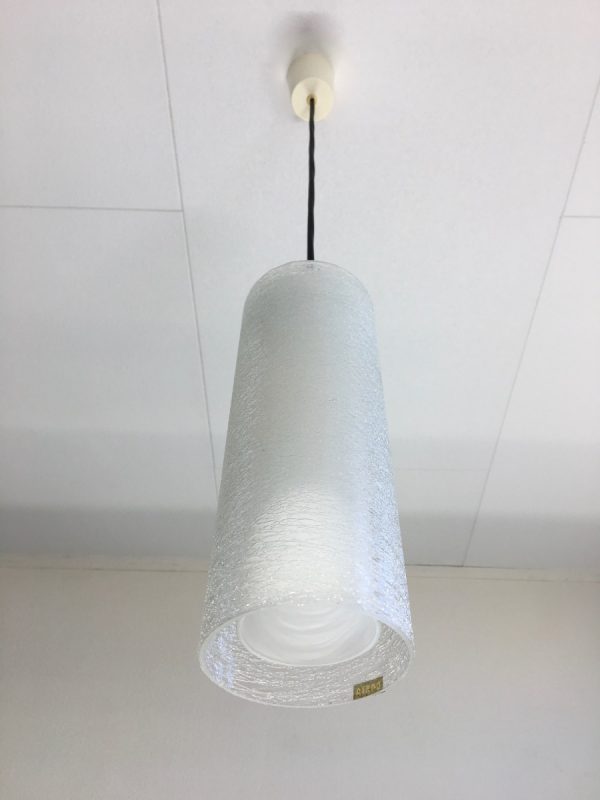 Doria Lichtenwerken - 60's glass light - mid century pendent lamp