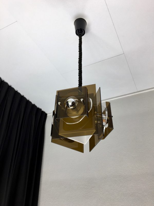 Herda Space age lamp - Plexiglass 70's Dutch pendent light - adjustable in height