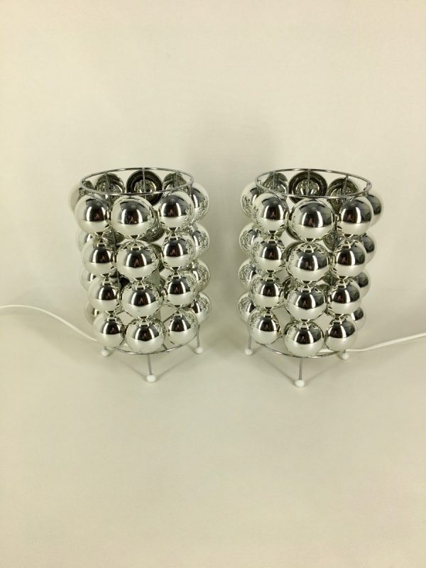 Space age table light set - Kare Design - rare vintage bulb desk lamp - 90s Panton style
