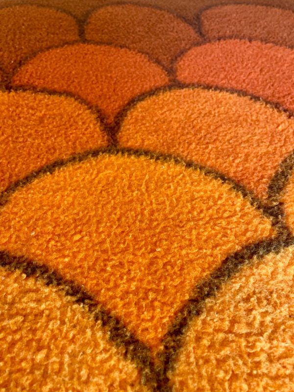 Tetem Vintage Retro plaid, orange - yellow - brown blanket 70's