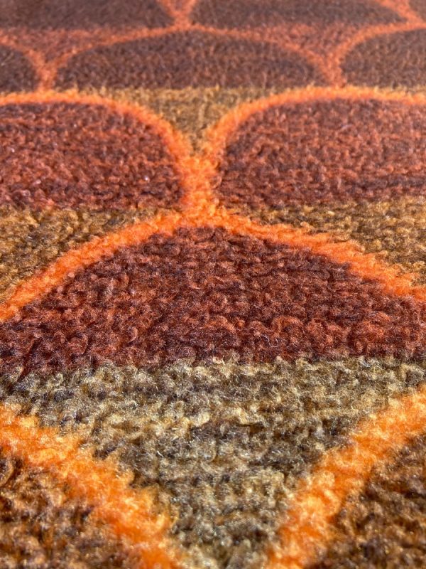 Tetem Vintage Retro plaid, orange - yellow - brown blanket 70's