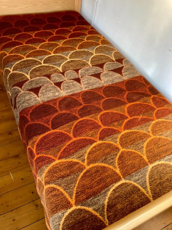 Tetem Vintage Retro plaid, orange - yellow - brown blanket 70's
