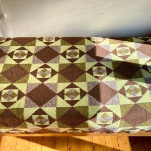 Vintage Dralon Acrylic plaid - Retro blanket 70's