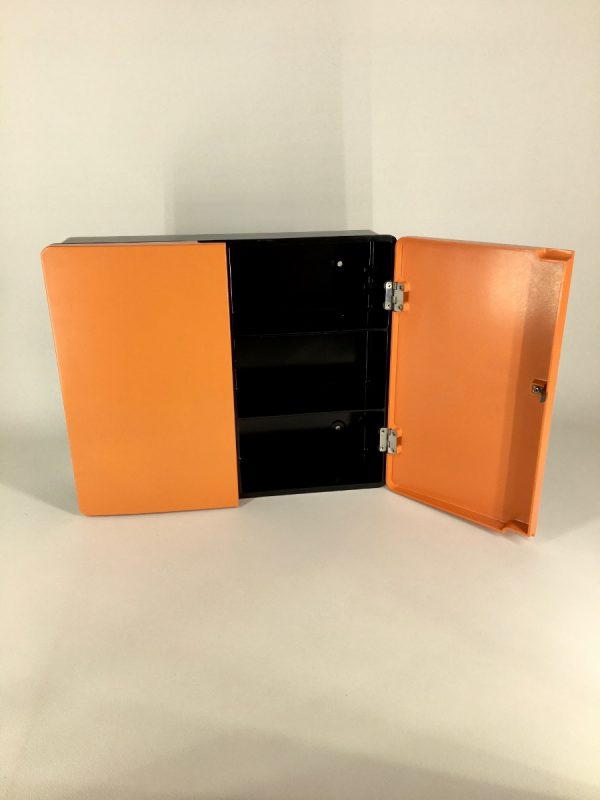 Vintage medicine cabinet - 60's - Retro storage box - bathroom closet - two tone space age