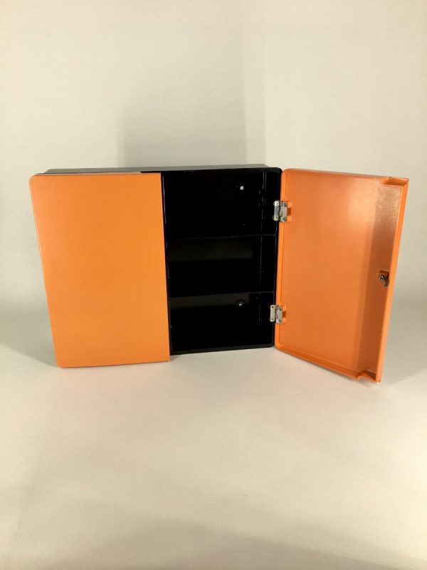 Vintage medicine cabinet - 60's - Retro storage box - bathroom closet - two tone space age