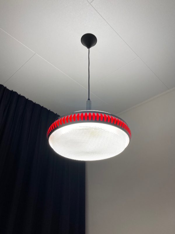 Space age lamp Massive - 70's round TL pendent light - fluorescent