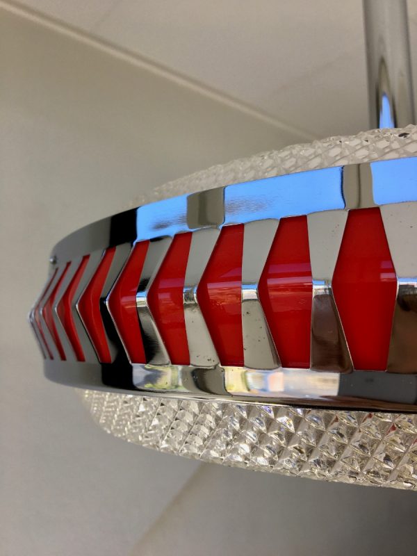 Space age lamp Massive - 70's round TL pendent light - fluorescent