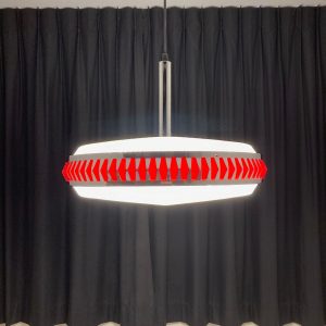 Space age lamp Massive - 70's round TL pendent light - fluorescent