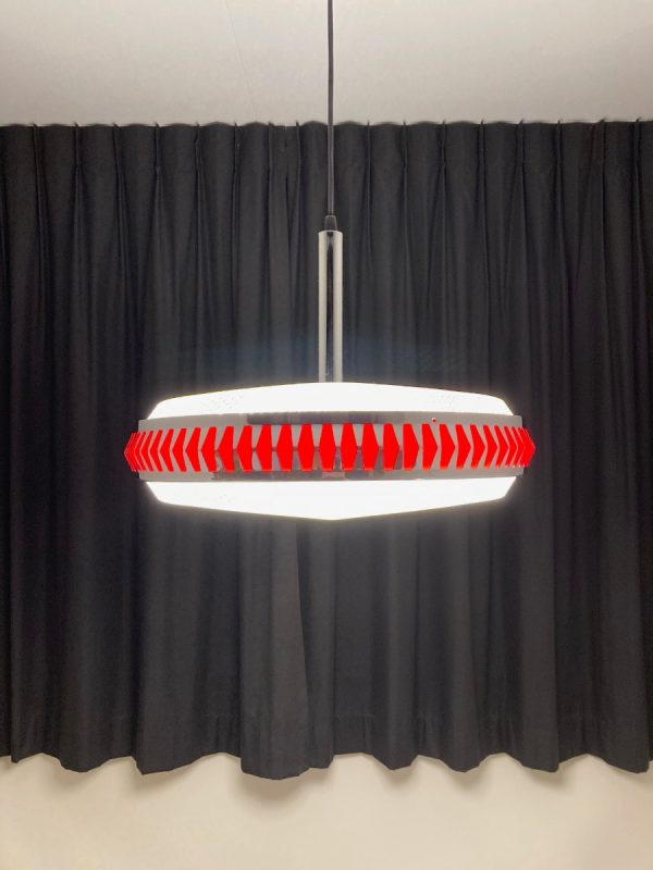 Space age lamp Massive - 70's round TL pendent light - fluorescent