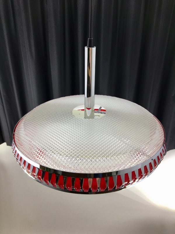 Space age lamp Massive - 70's round TL pendent light - fluorescent