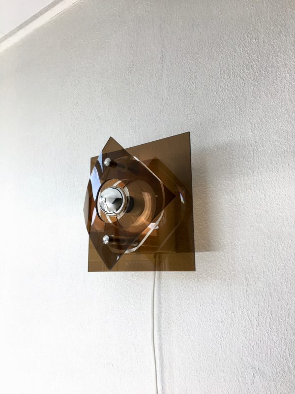 Herda space age lamp - Plexiglass 70's wall light - perspex vintage Dutch vintage