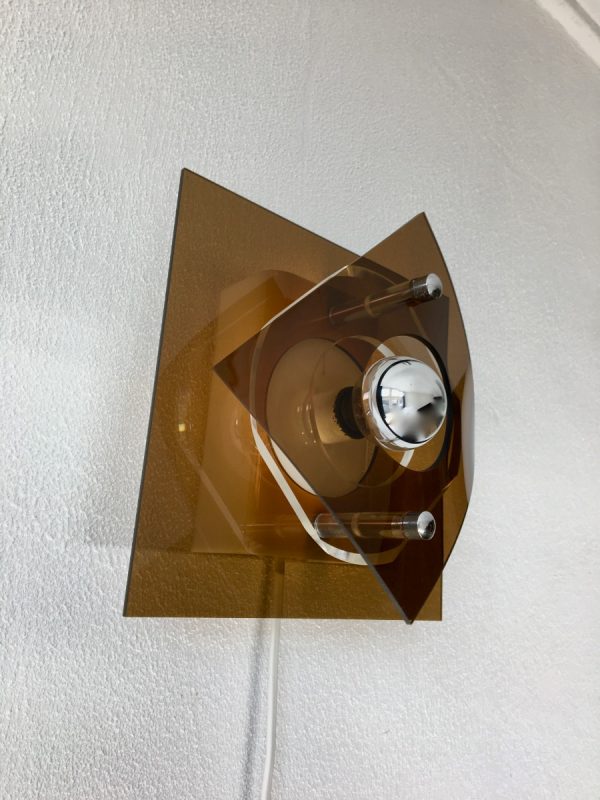 Herda space age lamp - Plexiglass 70's wall light - perspex vintage Dutch vintage