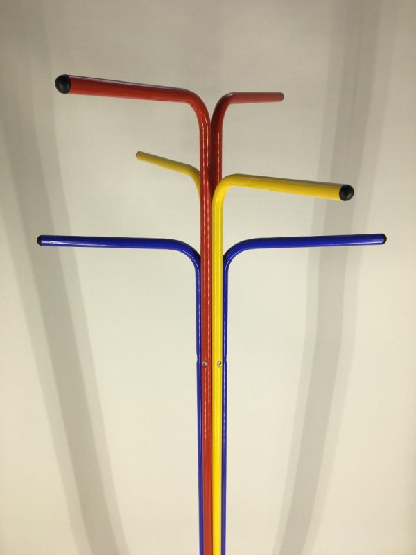 IKEA PLAGG standing coat rack - Vintage metal floor coat rack - primary colors Memphis style