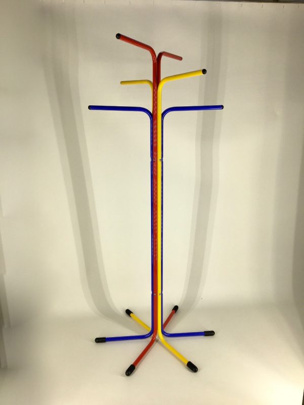 IKEA PLAGG standing coat rack - Vintage metal floor coat rack - primary colors Memphis style