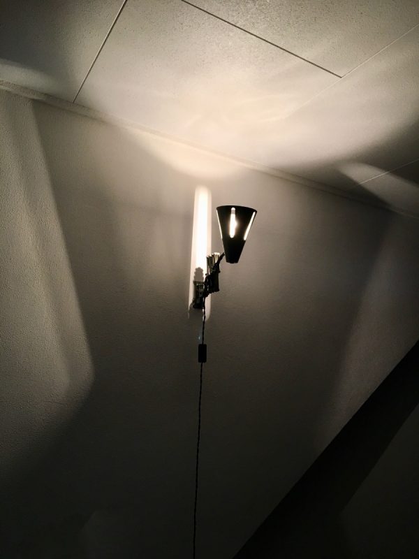 HALA Zeist Zonneserie scissor lamp - H. Busquet Dutch Design - 50s Metal wall sun light mid century