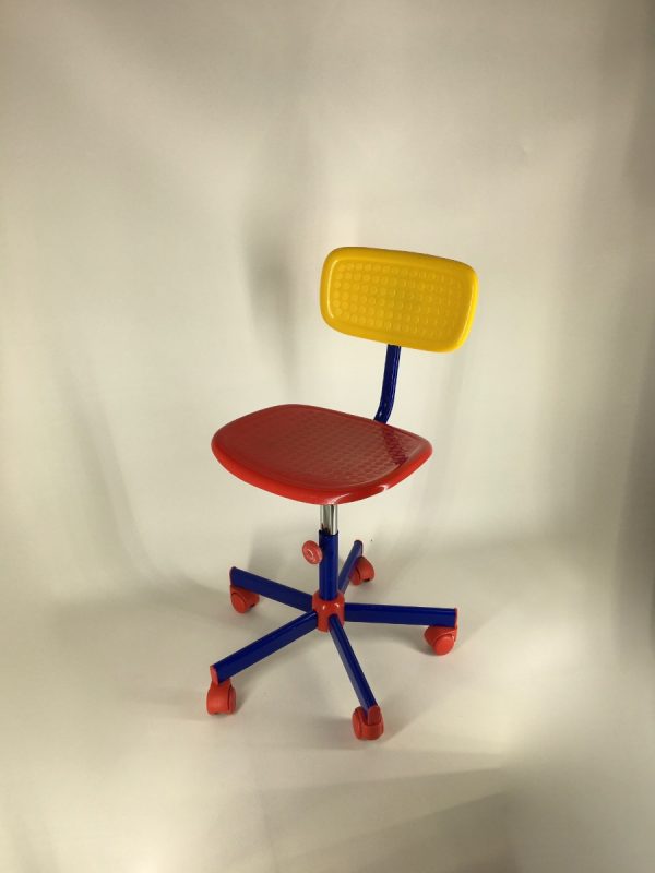 Memphis Style Chair - IKEA Kids Skandinavian Bureau Stool - 1992 - Knut & Marianne Hagberg design