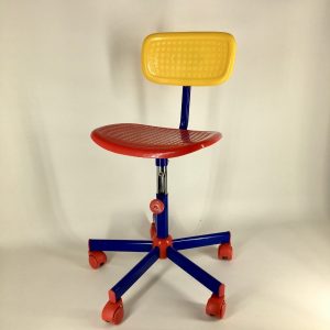 Memphis Style Chair - IKEA Kids Skandinavian Bureau Stool - 1992 - Knut & Marianne Hagberg design