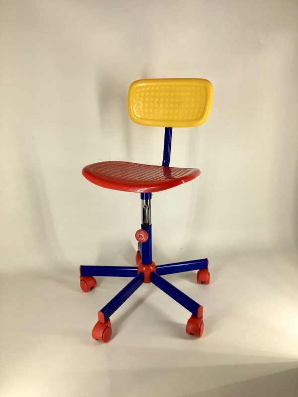 Memphis Style Chair - IKEA Kids Skandinavian Bureau Stool - 1992 - Knut & Marianne Hagberg design