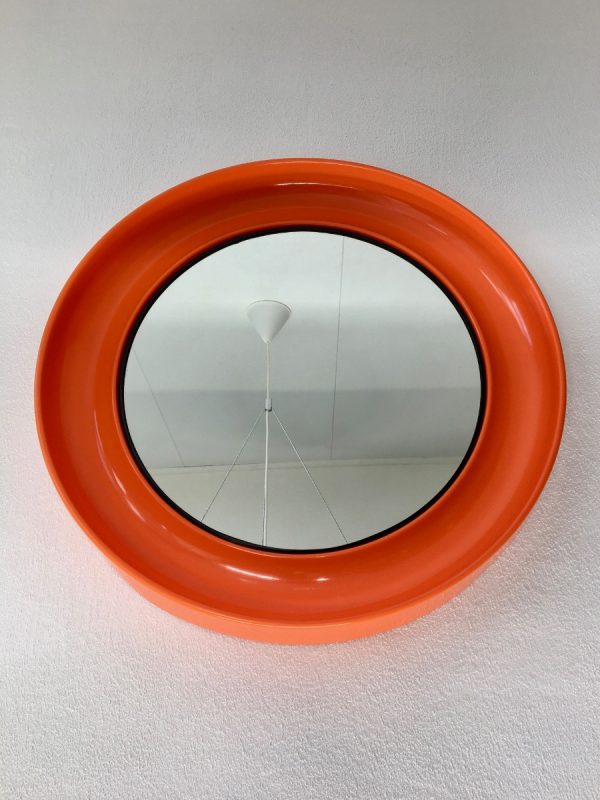 vintage-Orange-space-age-mirror-Termotex-echtvintage-70s-Denmark-pop-art-