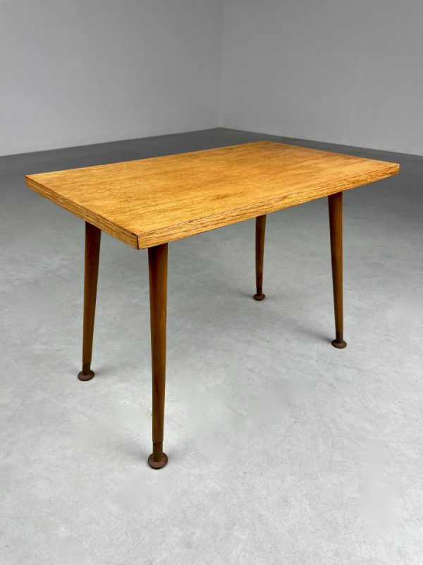 Vintage site table - 60's plant stand - plywood with wood veneer echtvintage echt