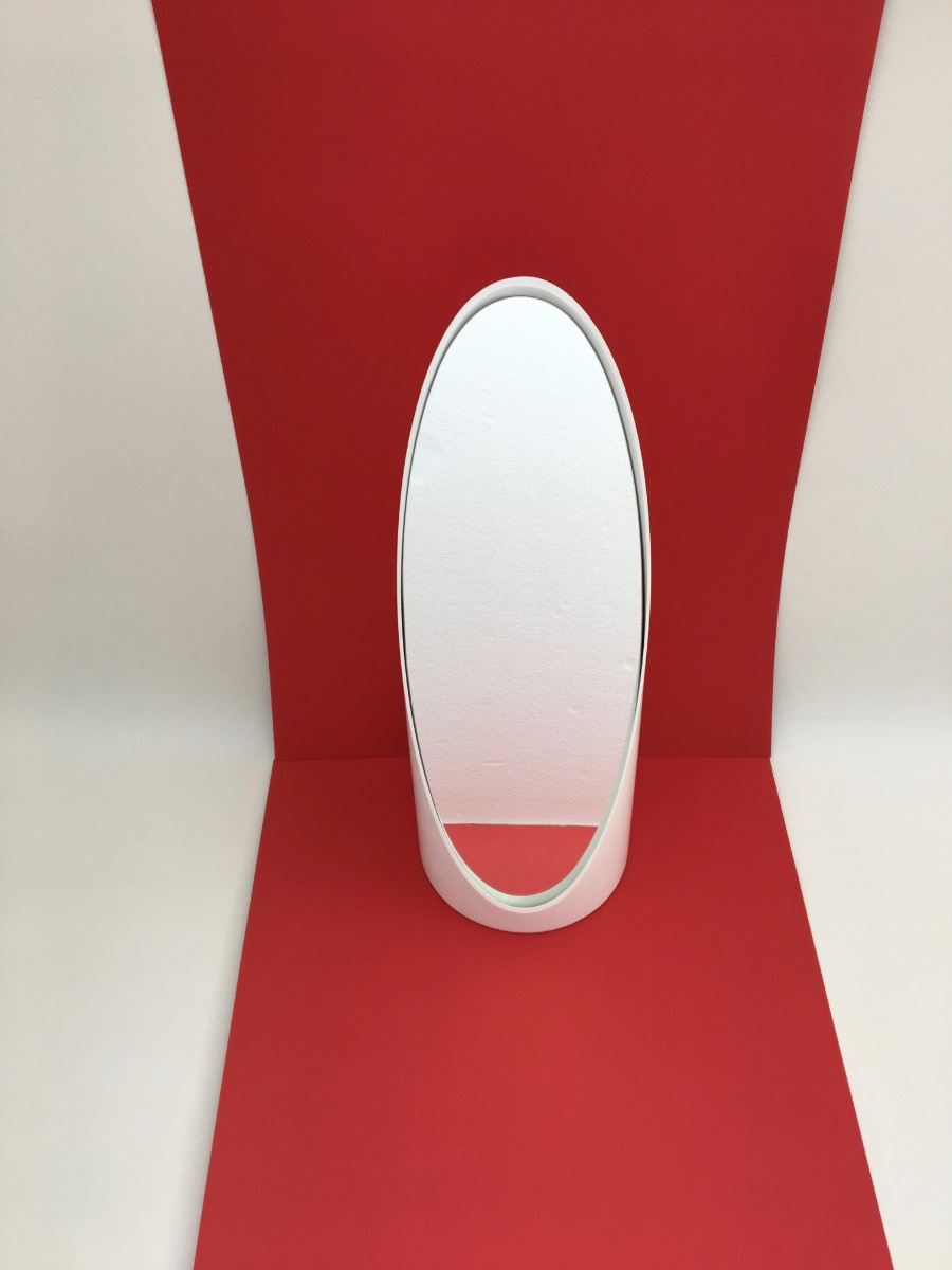 Lipstick table mirror Roger Lecal - Vintage mirror 70's - Space age