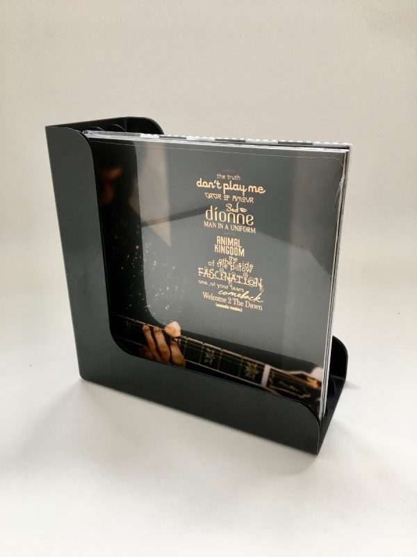 Retro Record Holder - black Boa Inter - lp box - 12 inch vinyl box