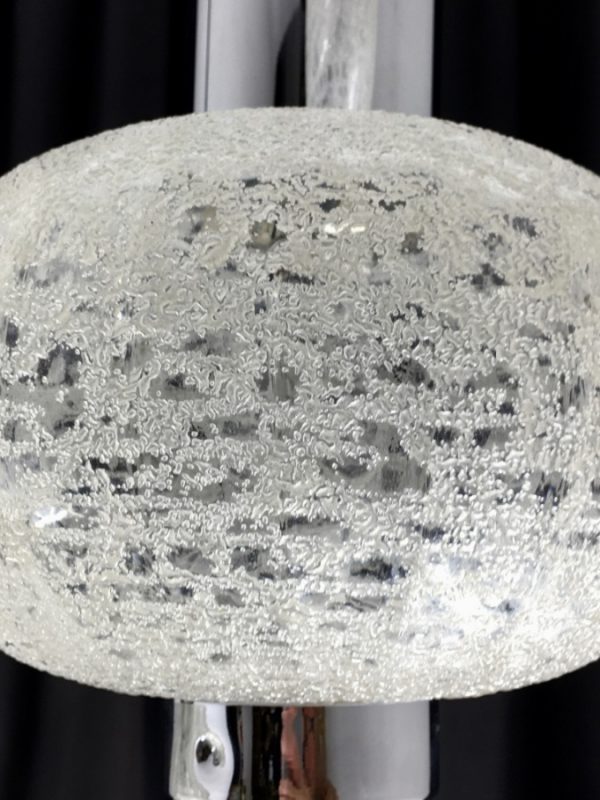 Vintage Solken-Leuchten 6 light - 70's Space age glass chrome cascade pendant lamp