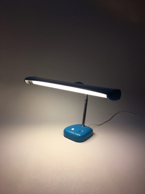 Vintage fluorescent table lamp - Rare Glamor Japan 50's desk light - pop art echtvintage