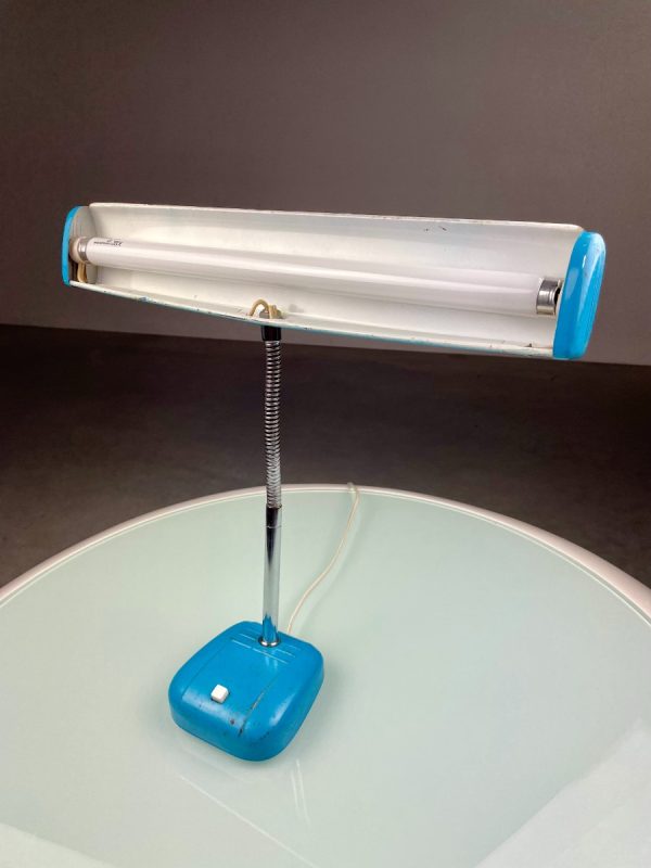 Vintage fluorescent table lamp - Rare Glamor Japan 60's desk light - pop art lighting echtvintage echt