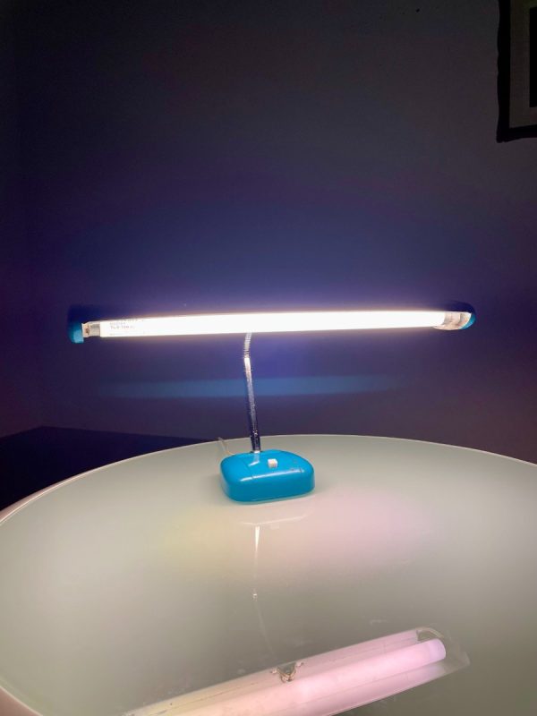 Vintage fluorescent table lamp - Rare Glamor Japan 60's desk light - pop art lighting echtvintage echt