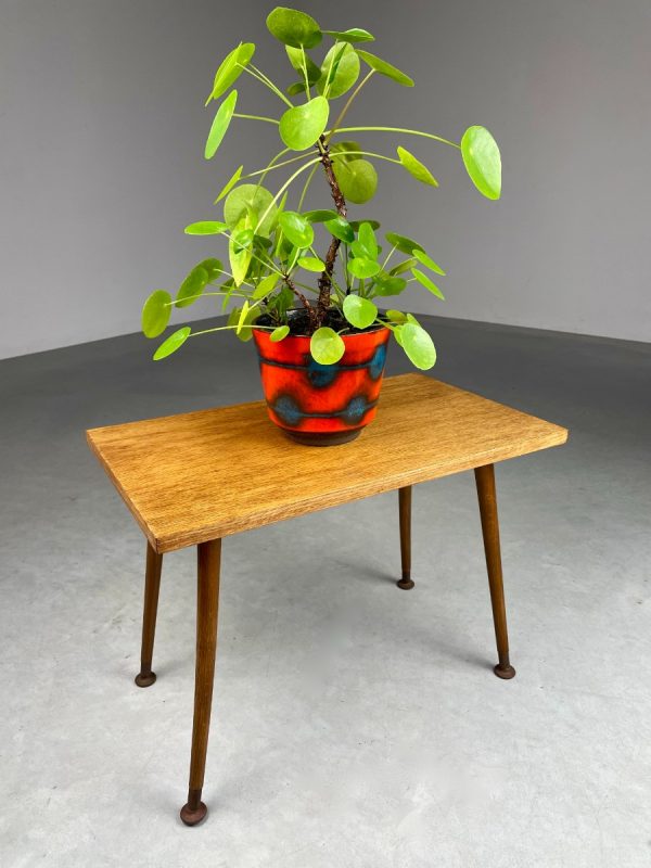 Vintage site table - 60's plant stand - plywood with wood veneer echtvintage echt