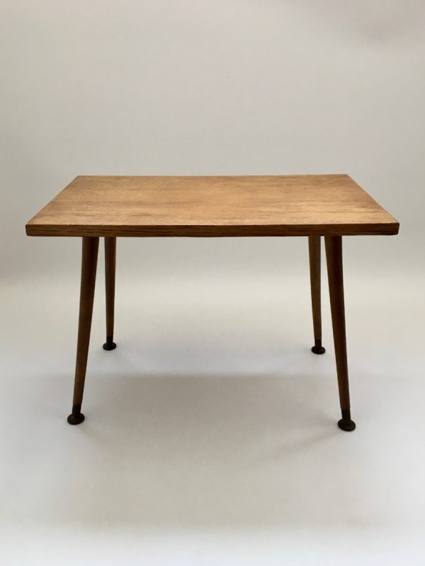 Vintage site table - 60's plant stand - plywood with wood veneer