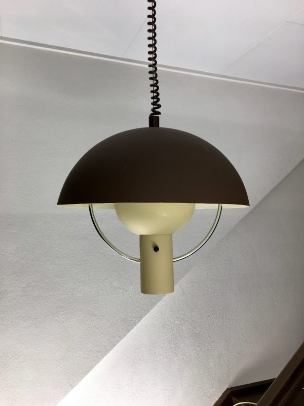 vintage Dijkstra Lampen space age 70's pendent light - rare Aluminium mushroom lamp