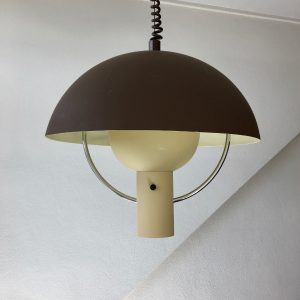 vintage Dijkstra Lampen space age 70's pendent light - rare Aluminium mushroom lamp