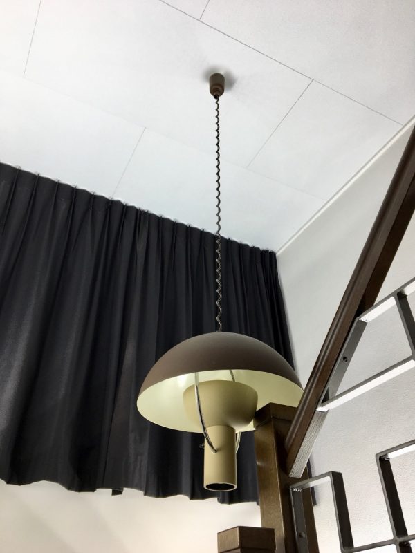 vintage Dijkstra Lampen space age 70's pendent light - rare Aluminium mushroom lamp
