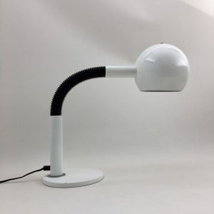 Vintage HALA Zeist light - white gooseneck XL - 70s flexible big desk lamp