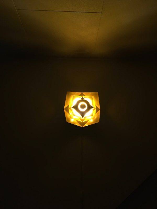 Bito Denmark metal wall light - rare space age design - 70's modern lamp