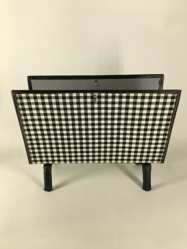 Mid century modern magazine holder - chic 50s classic Newspaper modernist basket
