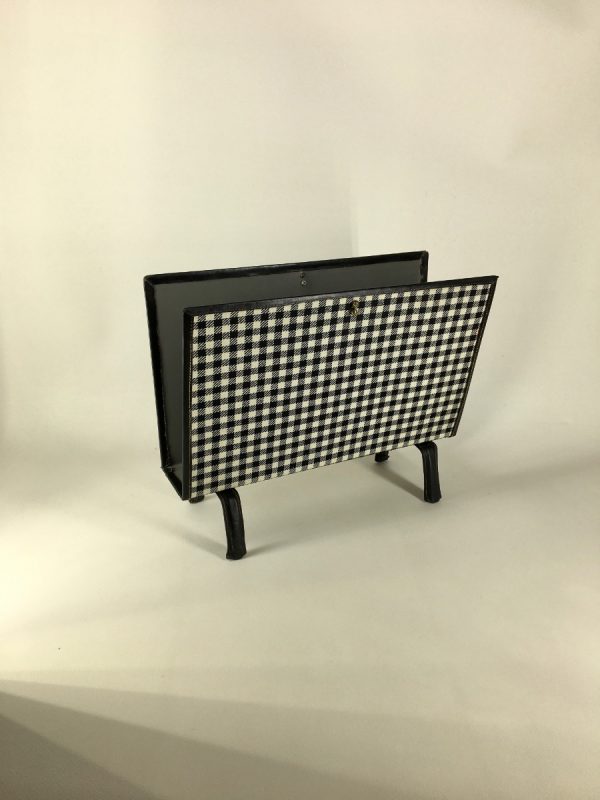 Mid century modern magazine holder - chic 50s classic Newspaper modernist basket