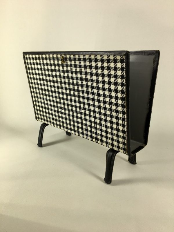 Mid century modern magazine holder - chic 50s classic Newspaper modernist basket