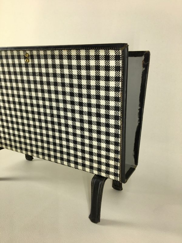 Mid century modern magazine holder - chic 50s classic Newspaper modernist basket