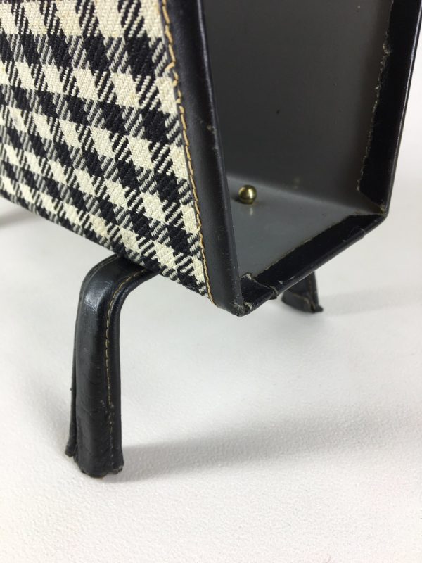 Mid century modern magazine holder - chic 50s classic Newspaper modernist basket