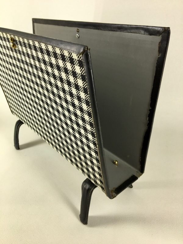 Mid century modern magazine holder - chic 50s classic Newspaper modernist basket