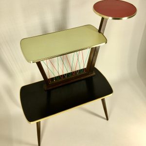 3 Tier Vintage Midcentury Formica Site Table, Plant Stand, 50's / 60's
