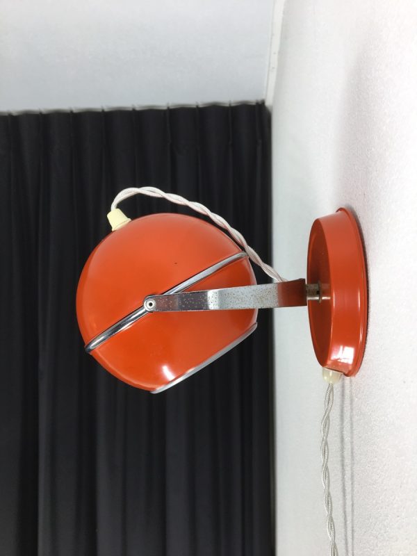Eyeball lamp - Space age wall / table light - 60's orange panton age - pop art echt vintage